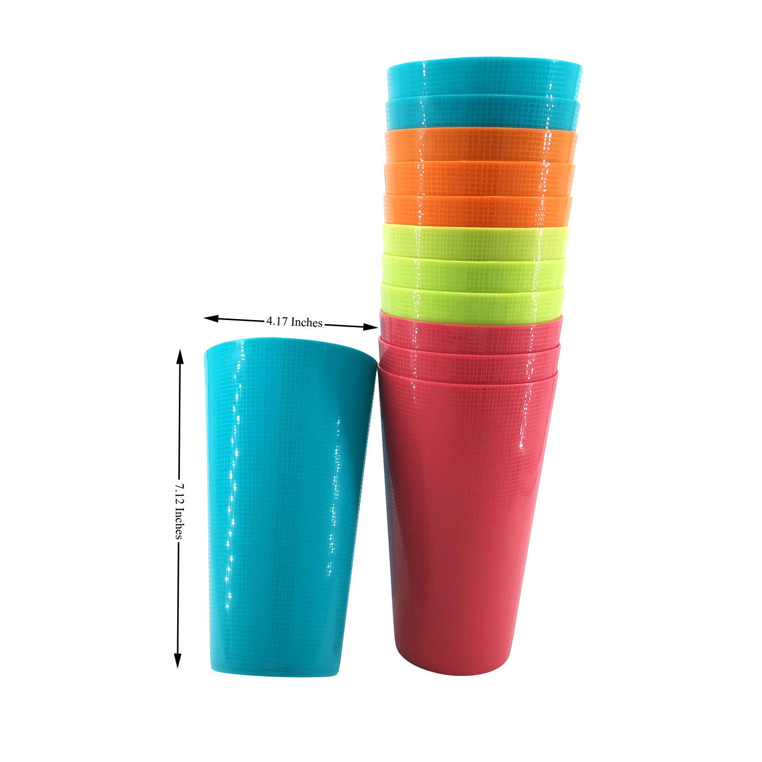 Amazon | 大きなプラスチックカップ12個セット BPAフリー 食器洗い機